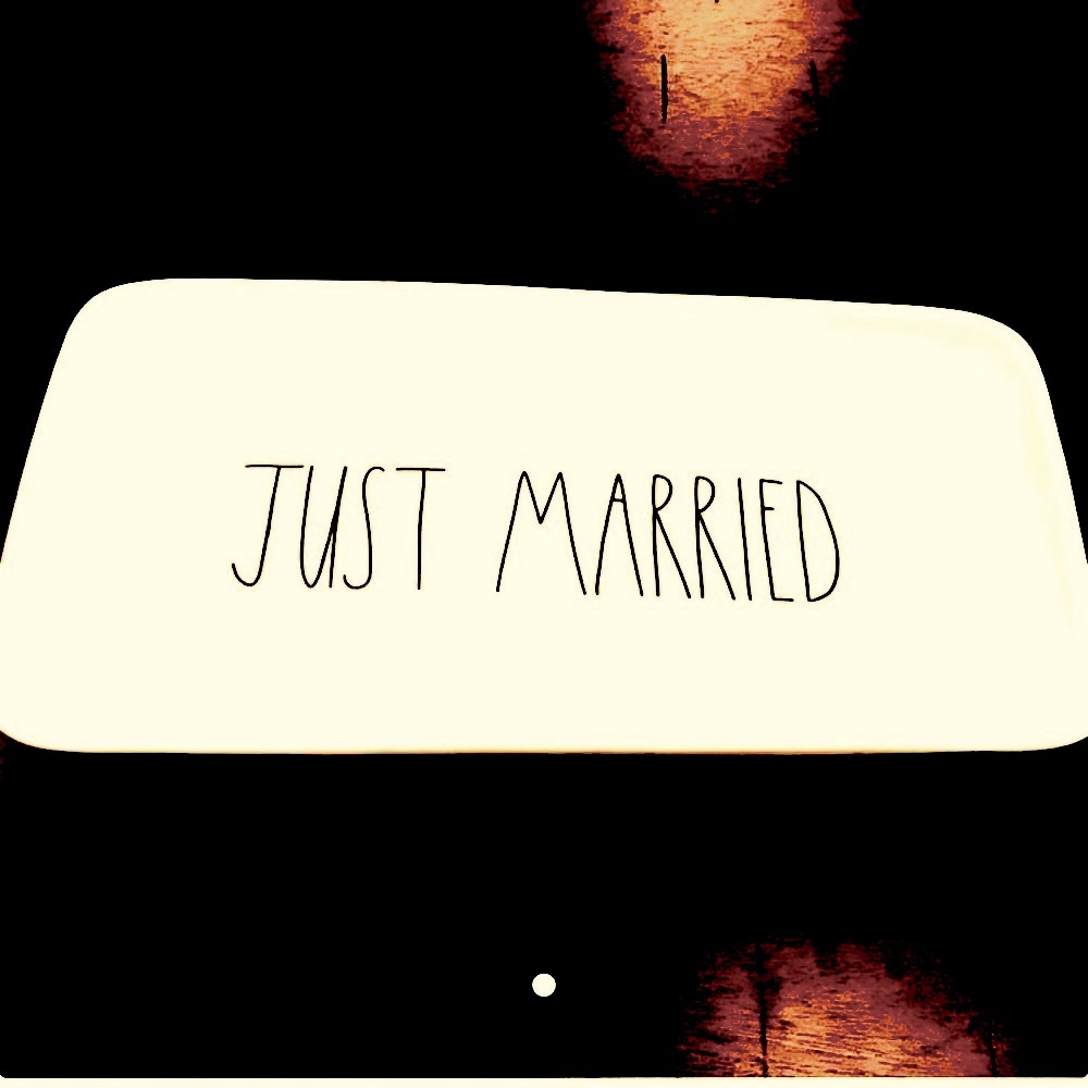 Rae Dunn “JUST MARRIED” Platter